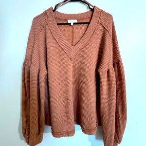 Böhme Waffle Knit Sweater | Terra Cotta
